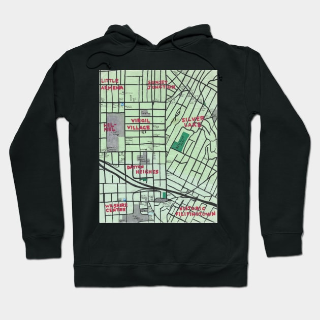 Hoover and Virgil Street Ramble Hoodie by PendersleighAndSonsCartography